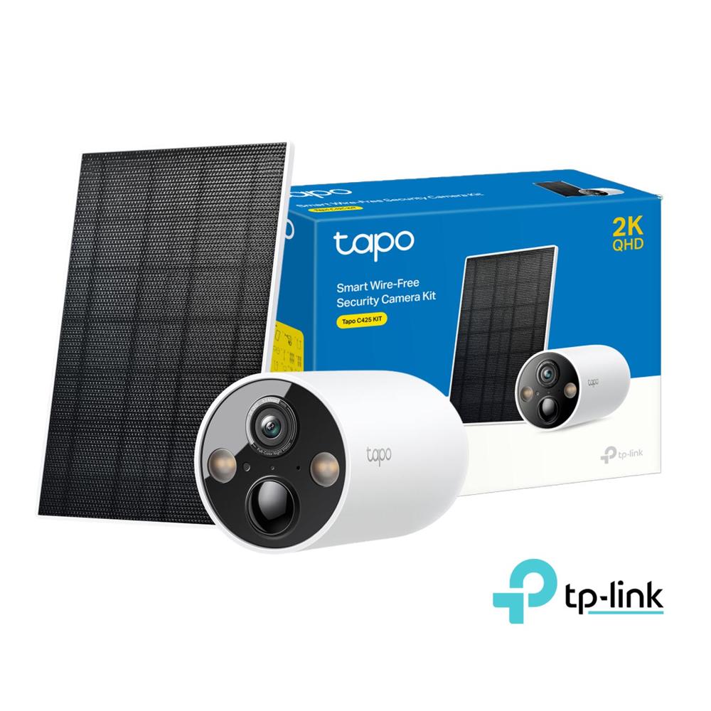Cámara WiFi Tapo C425 KIT 4MP Audio 2 vías Detección IA Batería Panel