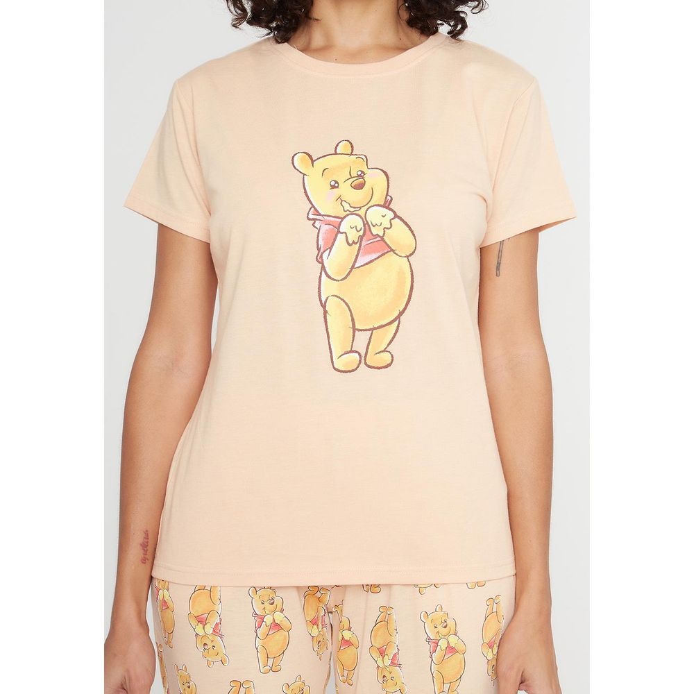 Pijama Mujer D7071 Kayser Capri Algodón Naranja Oechsle