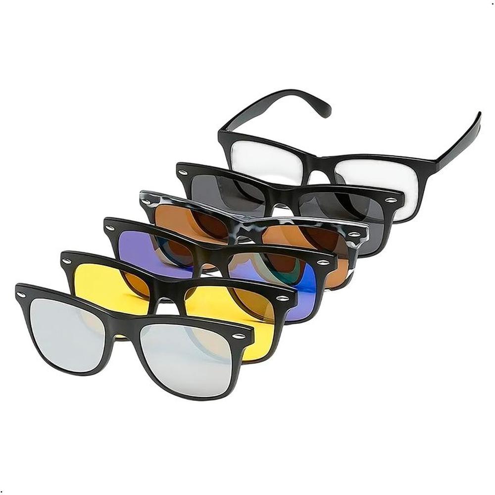 Lentes De Sol Polarizado Proteccion Uv 6 En 1 Magnetico Unisex