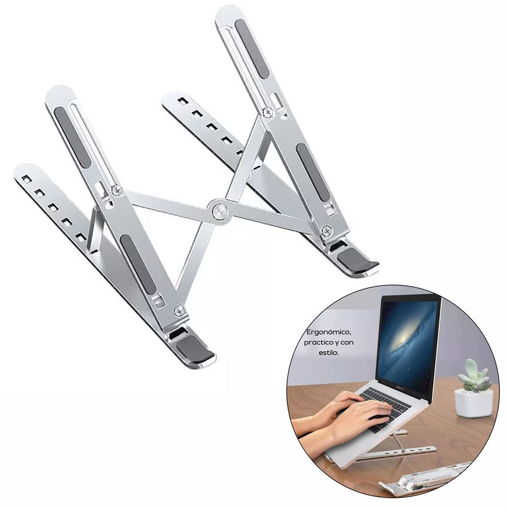 Soporte o base plegable para Laptop o Tablet ajustable de aluminio Soporte o base plegable para Laptop o Tablet ajustable de aluminio Soporte o base plegable para Laptop o Tablet ajustable de aluminio Soporte o base plegable para Laptop o Tablet ajustable de aluminio