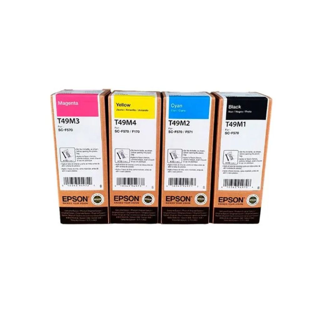 Tintas Epson de Sublimacion T49M Colores y Negro Tintas Epson de Sublimacion T49M Colores y Negro