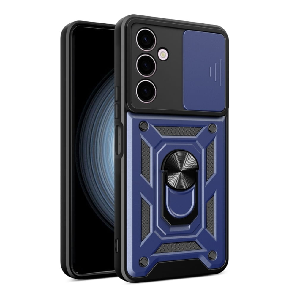 Funda Case para Samsung A24 con protector de camara Azul Resistente ante Caídas y Golpes