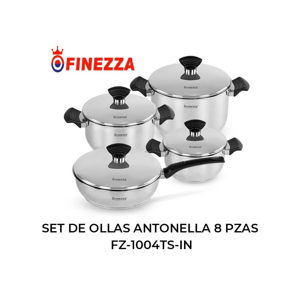 Juegos de Ollas Antonella Finezza FZ-1004TS 8 Piezas