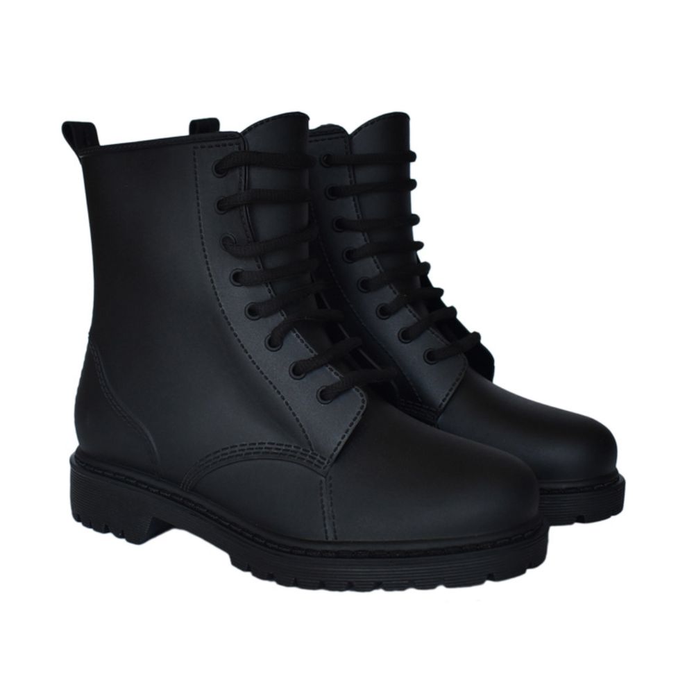 Botas de Lluvia para Mujer con pasadores Combat Negro Oechsle