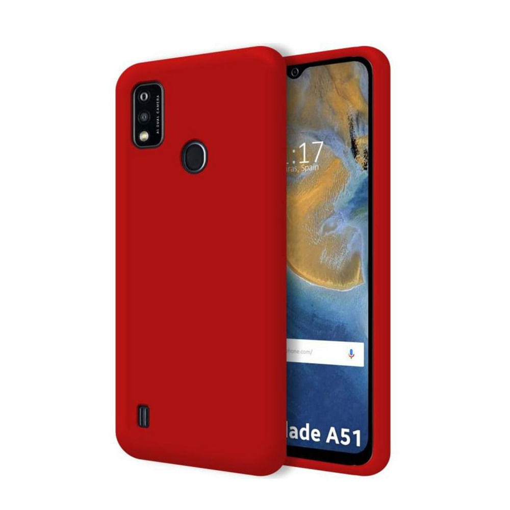 Funda para ZTE A5 2022 Soft Feeling Antishock Rojo Resistente ante Caídas y Golpes