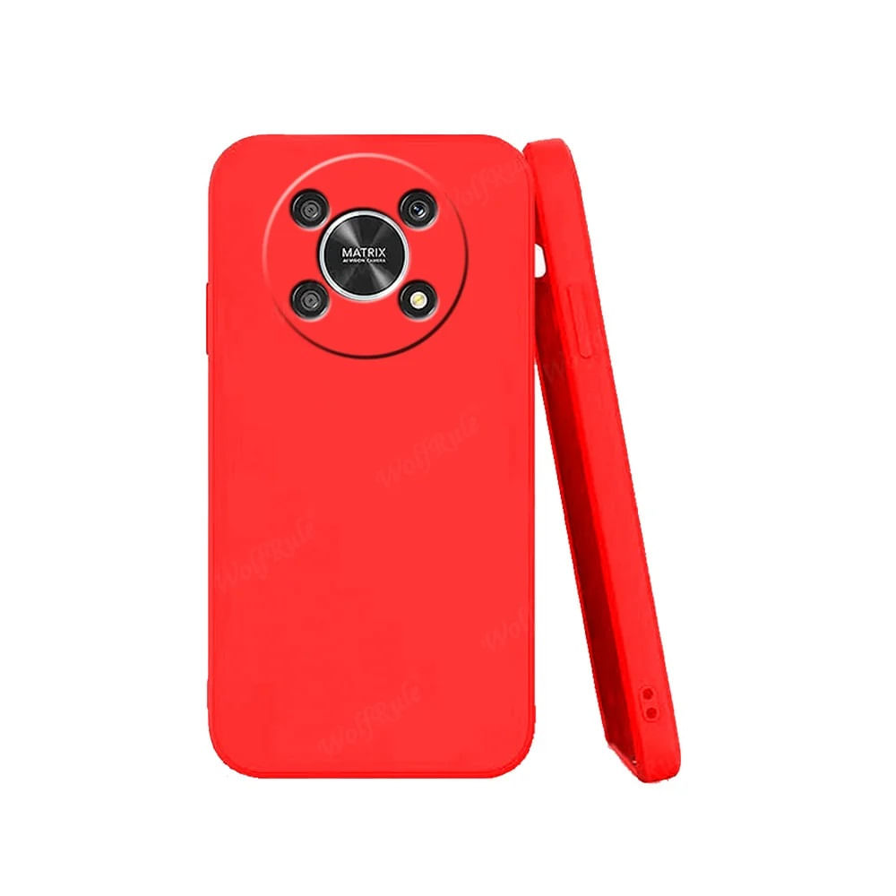 Funda para Honor 90 Lite Soft Feeling Antishock Rojo Resistente ante Caídas y Golpes