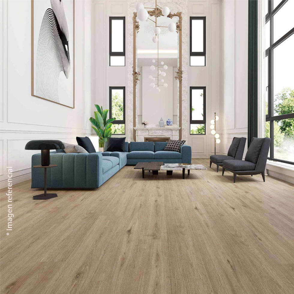 Piso Click SPC Roble Provenza 180x22cm 2.46m2 Piso Click SPC QUIET TEK XL Roble Povenza 202 - 7mm Espesor - 2.4624 m2