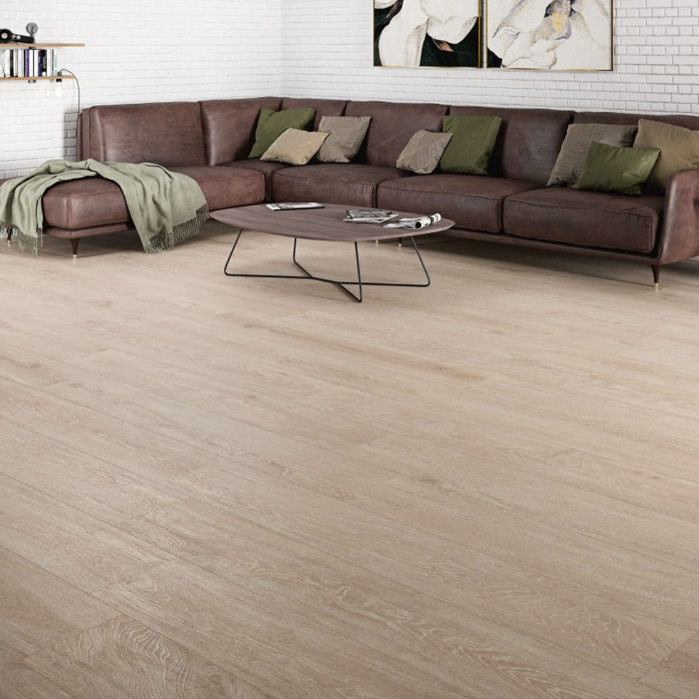 Piso Click SPC Roble Catalán 123x18cm 1.78m2 Piso Click SPC Decno Roble Catalán 81057 - 6mm Espesor -1.79m2