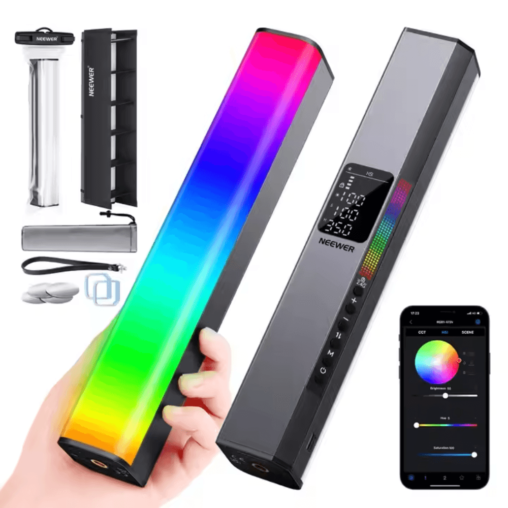 BARRA DE LUZ NEEWER RGB1 LUZ MAGNÉTICA DE FOTOGRAFÍA TÁCTIL Y PORTÁTIL BARRA DE LUZ NEEWER RGB1 LUZ MAGNÉTICA DE FOTOGRAFÍA TÁCTIL Y PORTÁTIL