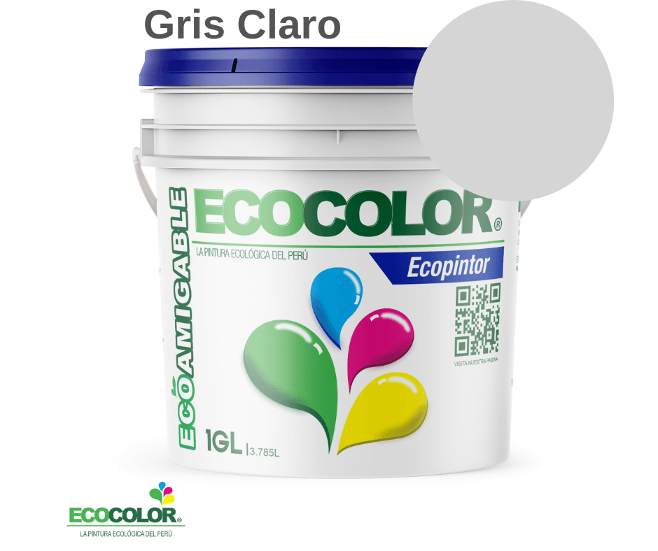 Pintura Ecológica ECOPINTOR 1 Galón Gris Claro