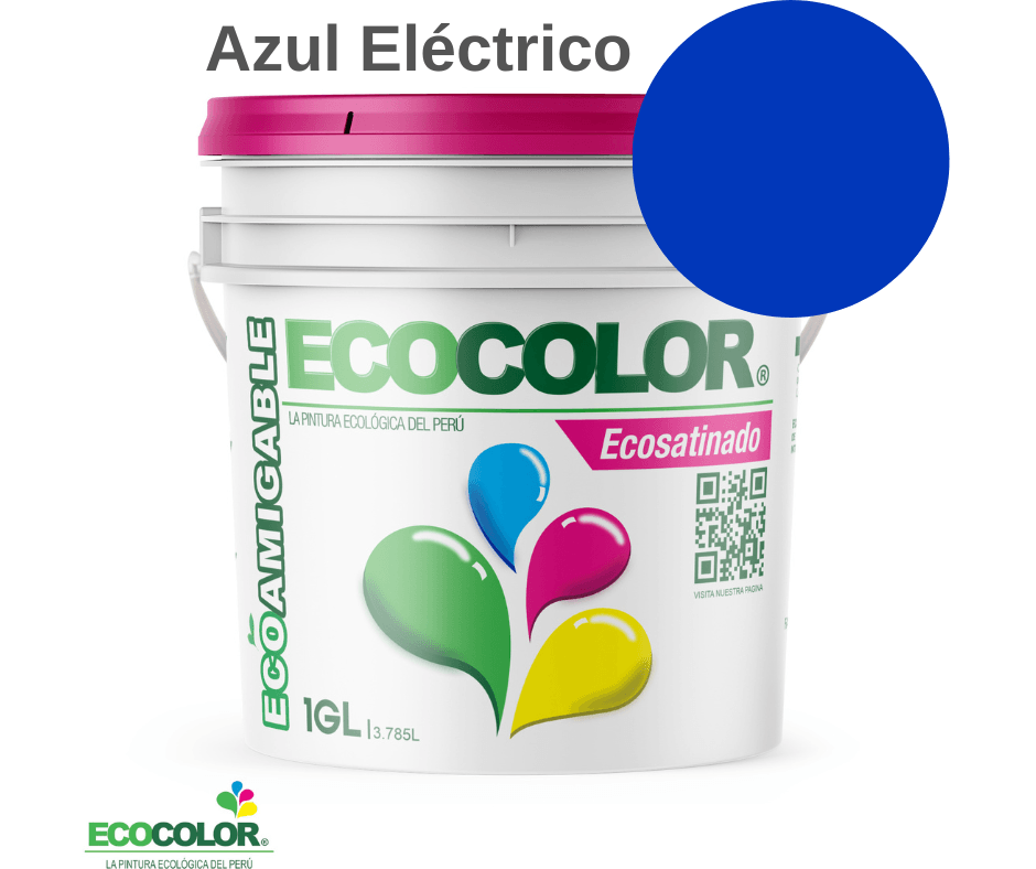 Pintura Ecológica ECOSATINADO 1 Galón Azul Eléctrico