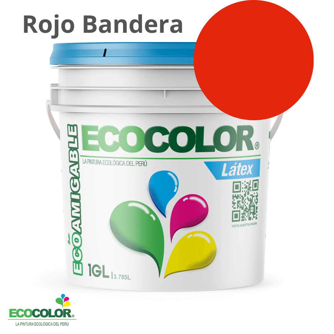 Pintura Ecológica LATEX 1 Galón Rojo Bandera
