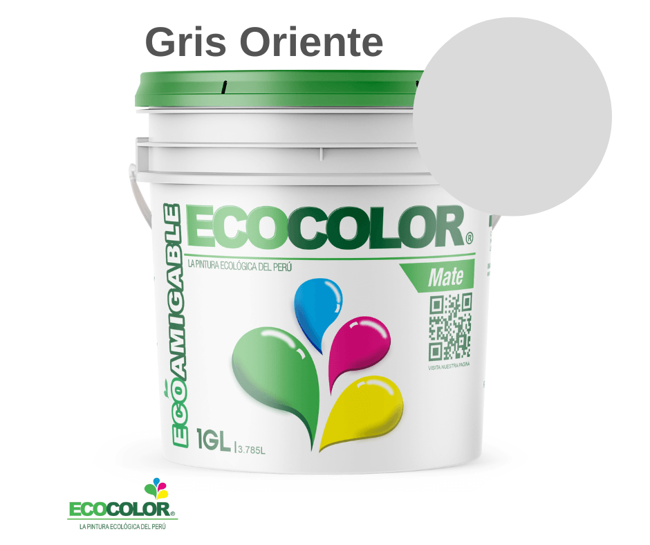 Pintura Ecológica MATE 1 Galón Gris Oriente
