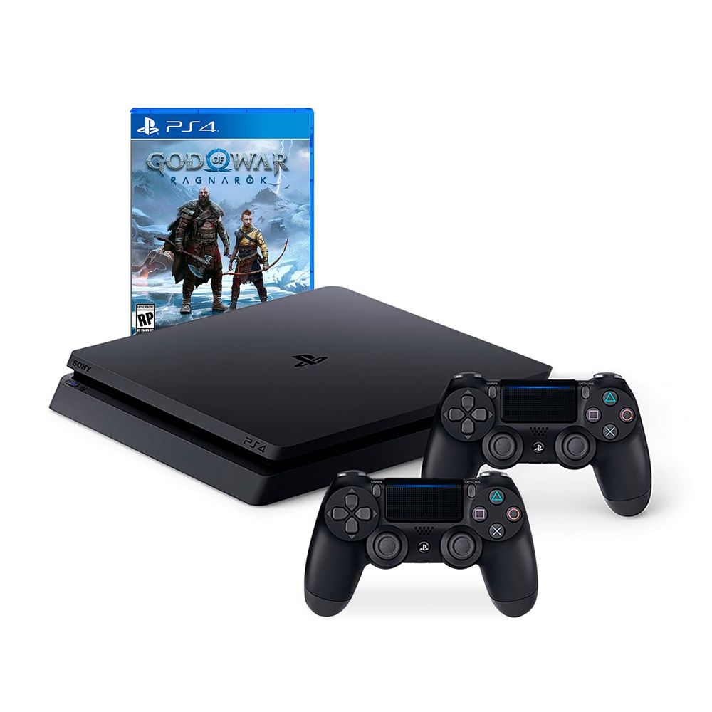 Reacondicionada Playstation 4 PS4 SLIM 1TB con 2 mandos + GOW5 Reacondicionada Playstation 4 PS4 SLIM 1TB con 2 mandos + GOW5