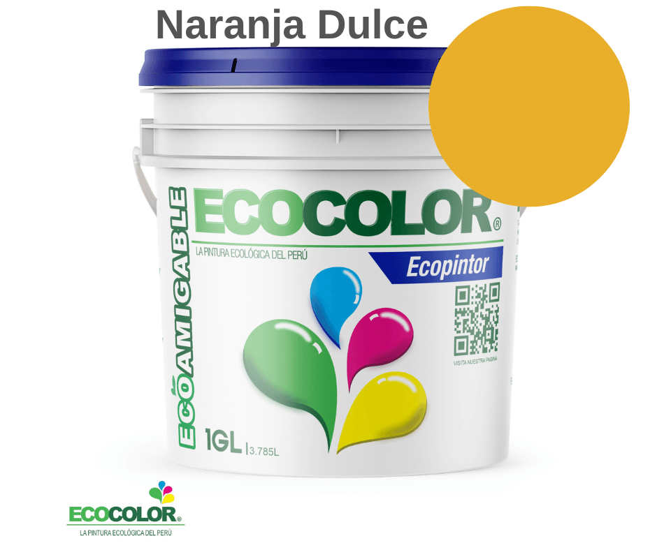 Pintura Ecológica ECOPINTOR 1 Galón Naranja Dulce