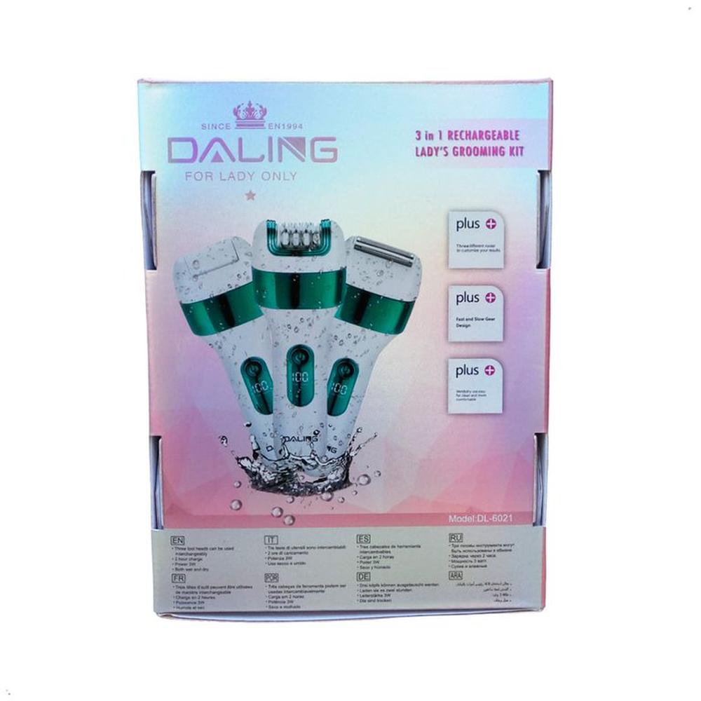 Depilador Afeitador Electrico Daling 3 en 1 DL-6021 Inalambrico Depilador Afeitador Electrico Daling 3 en 1 DL-6021 Inalambrico
