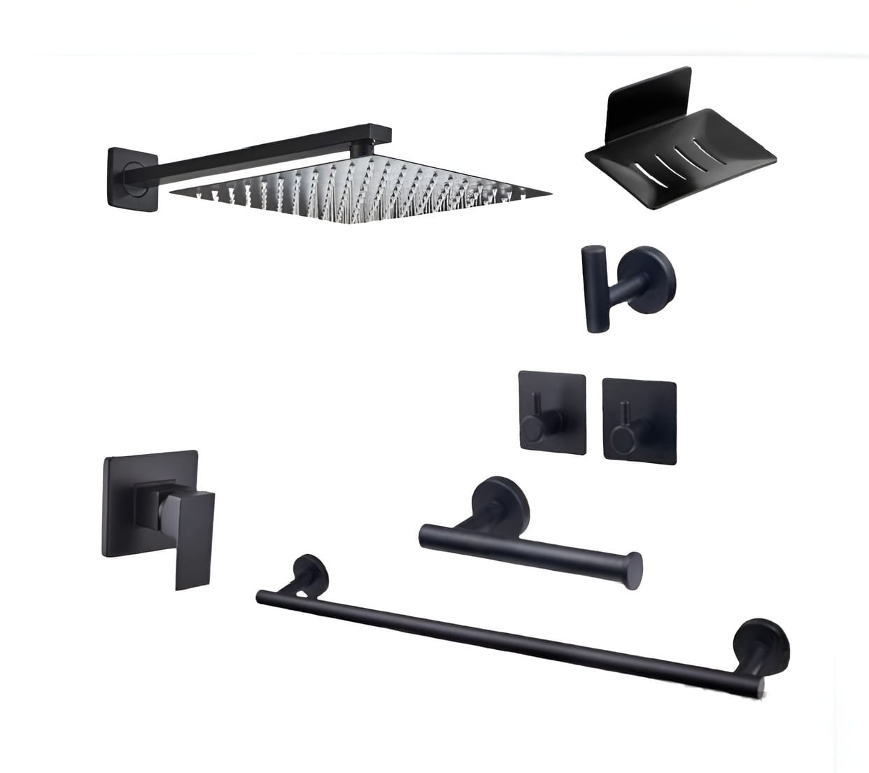 Kit Monocomando de Ducha con Salida Cuadradam Toallero