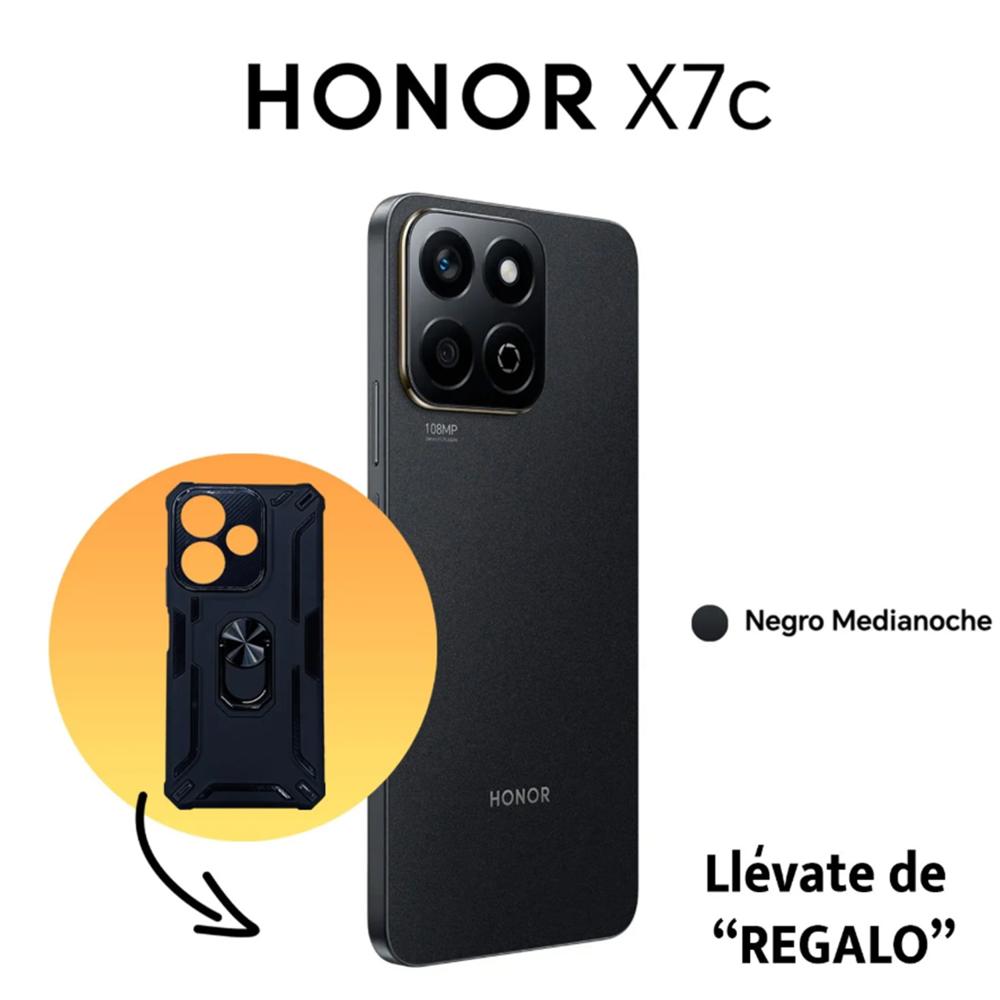 Celular Honor X7C 8GB RAM 256GB Negro Medianoche + Estuche de regalo