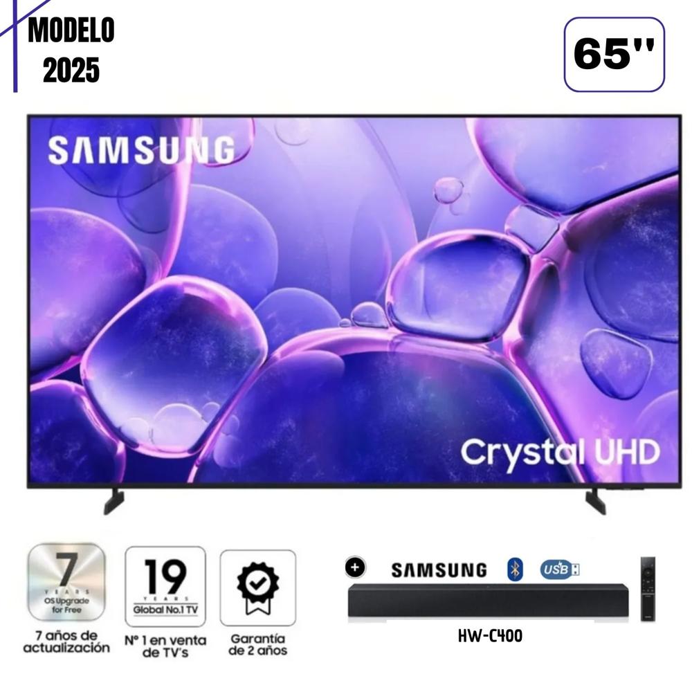 TELEVISOR SAMSUNG 65'' UN65U8000F CRYSTAL UHD SMART TV 2025