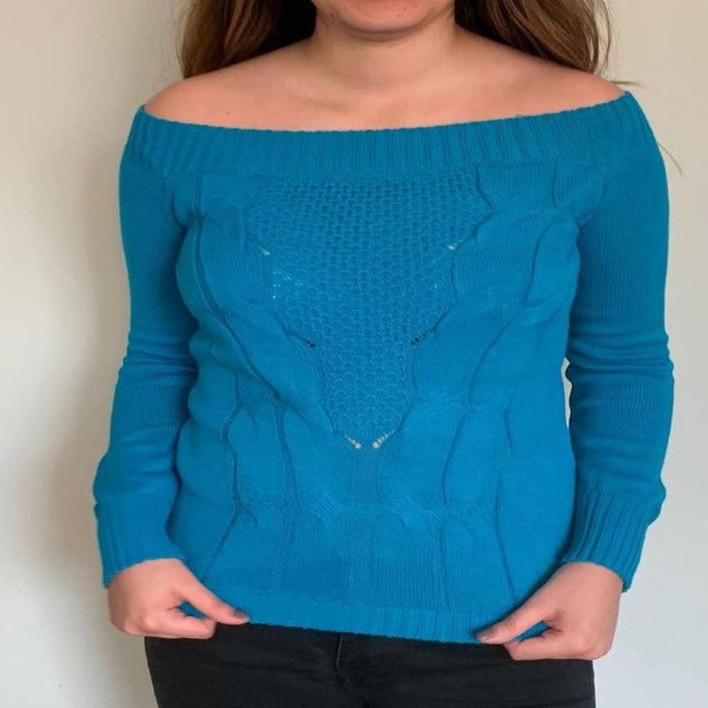 Chompa de Hilo Mujer Turquesa by Mandalay Knits. S/M Turquesa Chompa de Hilo Mujer Turquesa by Mandalay Knits. S/M Turquesa