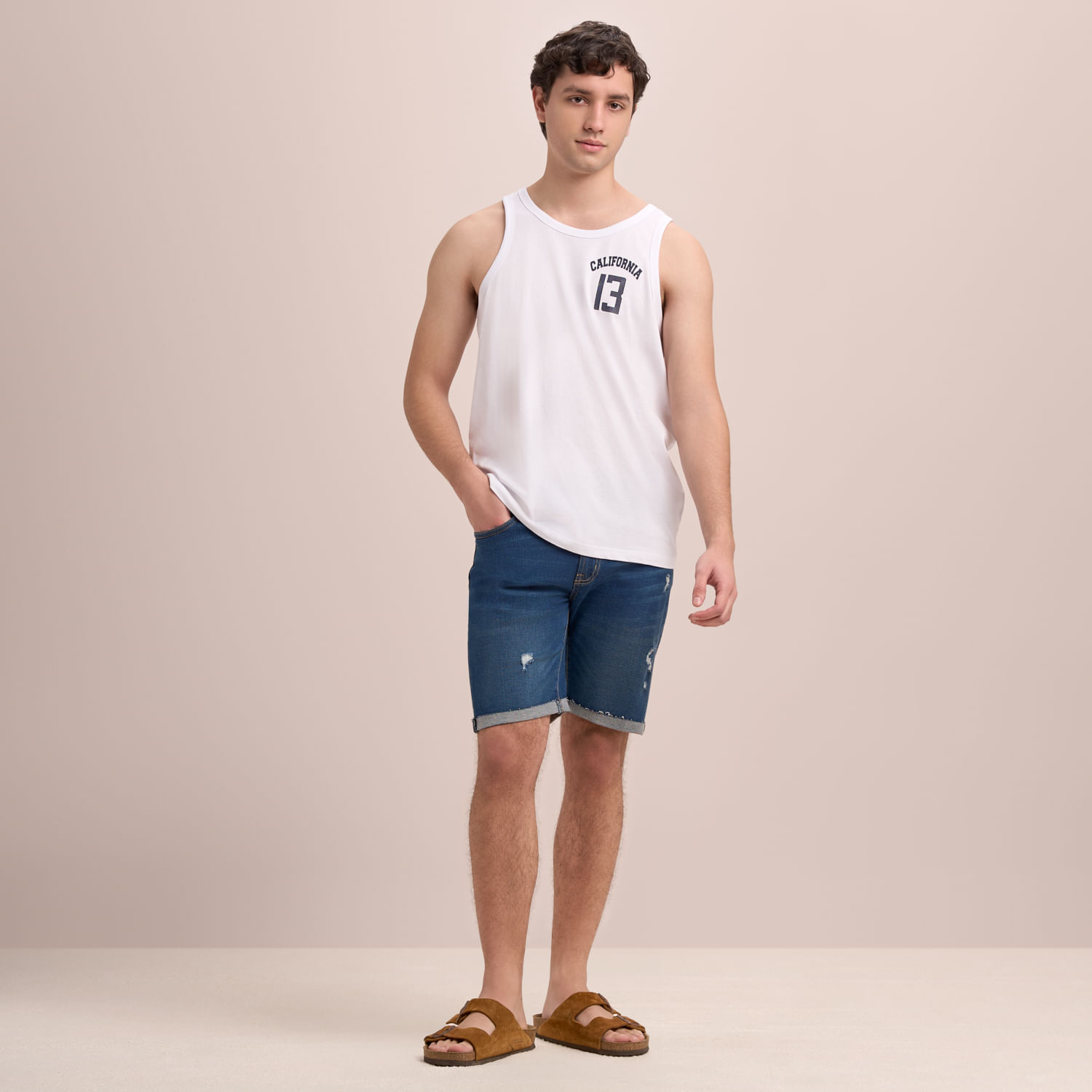 Short Hombre Amc Denim Roto1