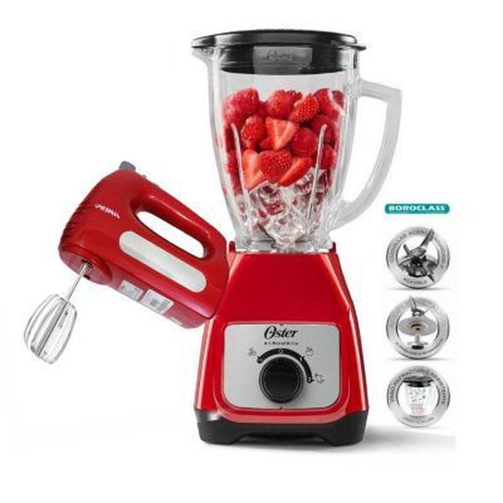 Combo Oster Licuadora BLSTKAG-RRD 2 Velocidades +Batidora