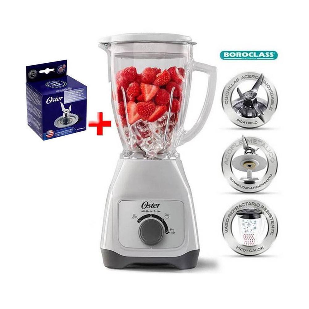 Combo Licuadora Oster BLSTKAG-WRD 2v +Cuchilla 4961