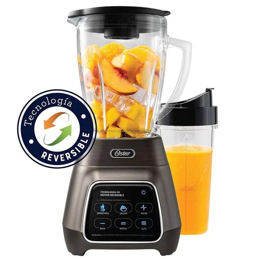 Licuadora Oster Tecnología Reversible y vaso Blend-N-Go BLSTPYG1312XBG