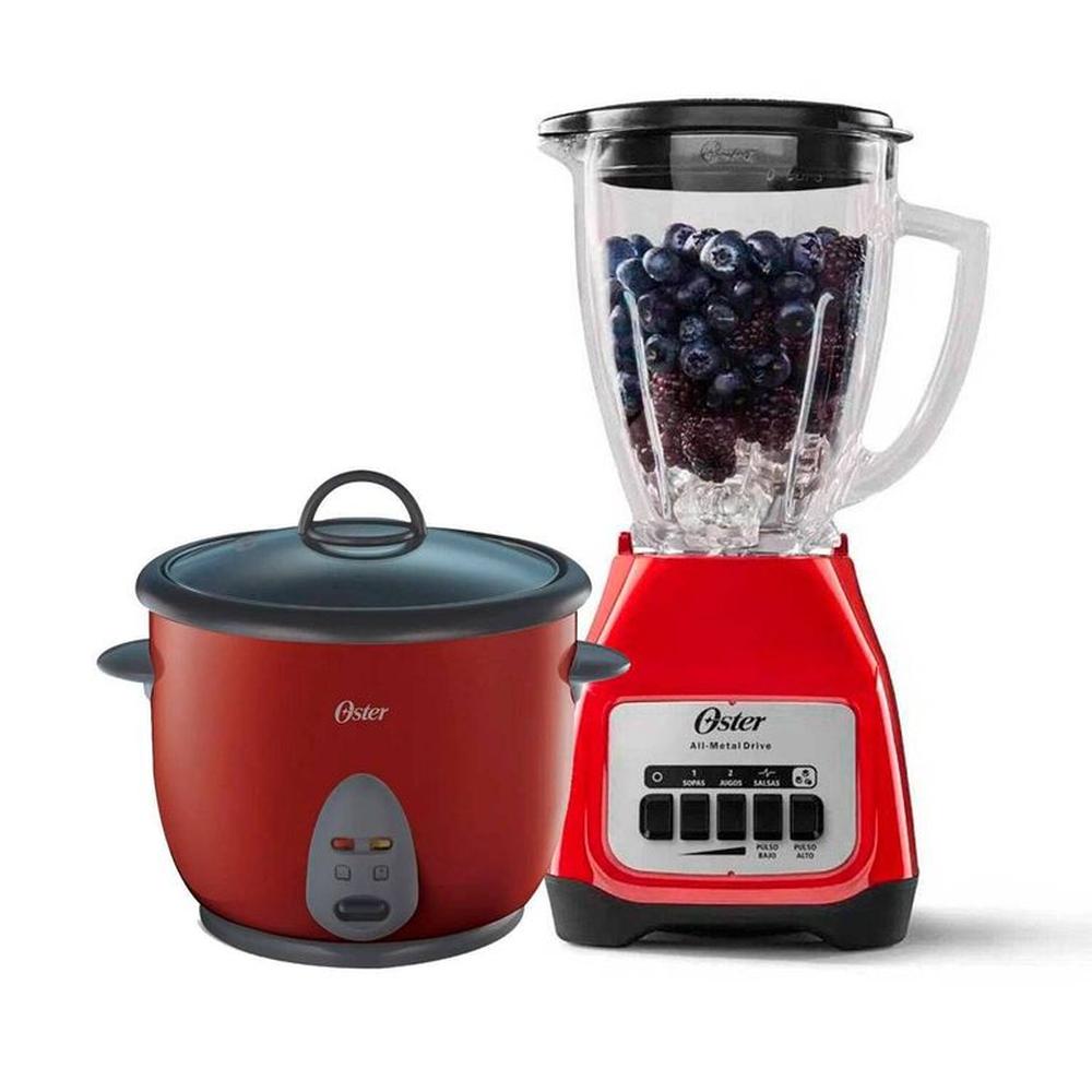 Combo Oster Licuadora BLSTKAG-RPB 2v Pulso +Olla Arrocera 1.8Lt