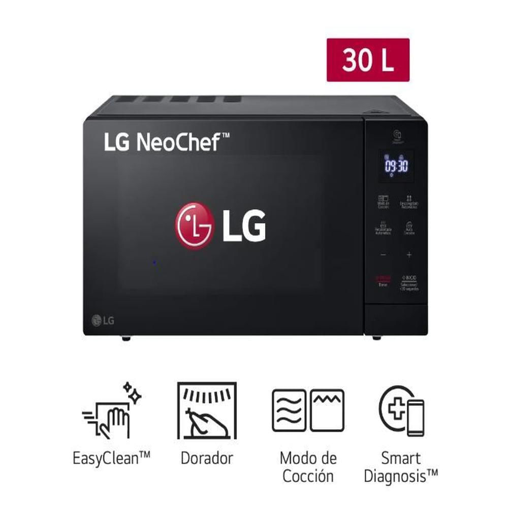 Horno Microondas LG 30L MH7032JAS Negro