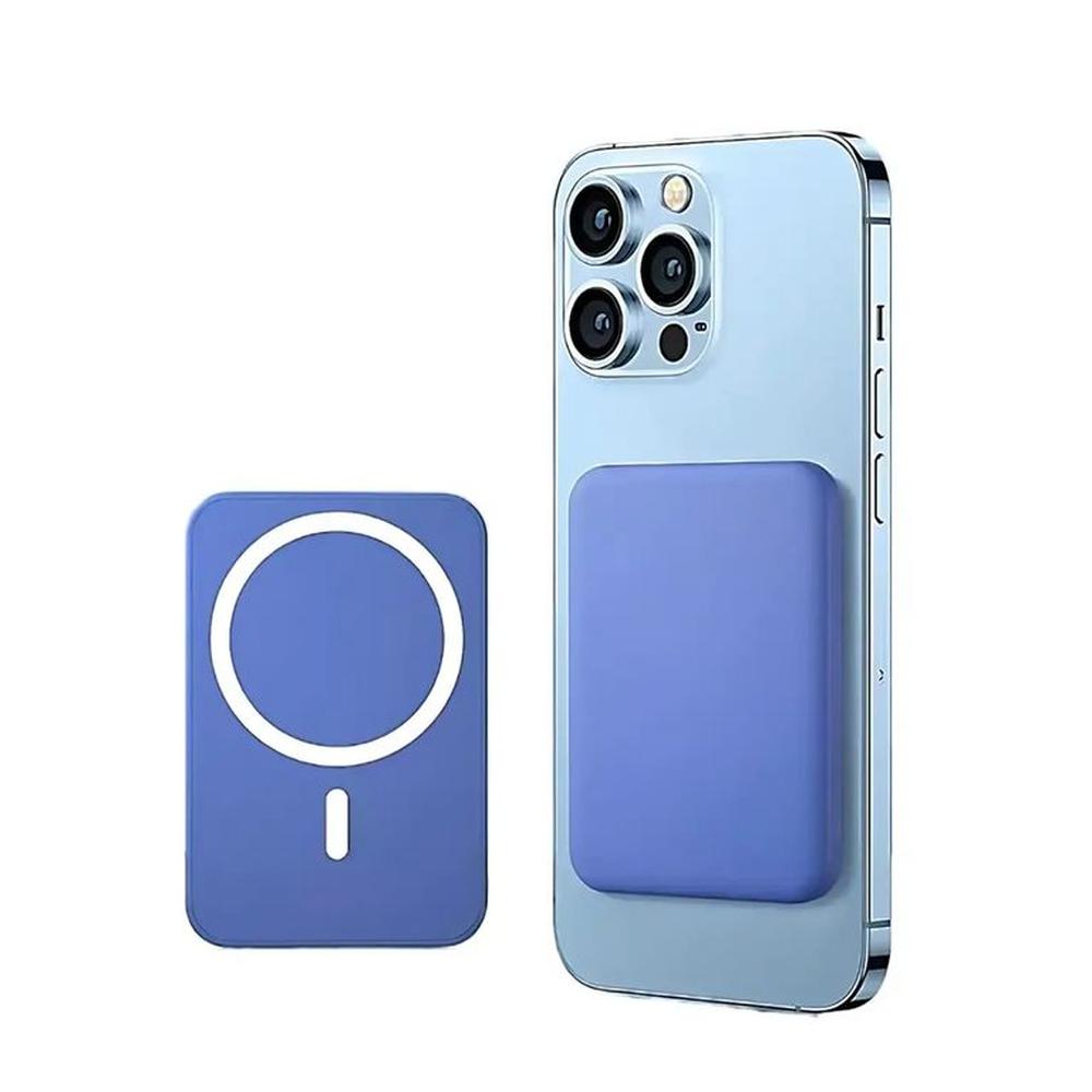 POWER BANK INALAMBRICO MAGNETICO 10000mha PD20W- AZUL