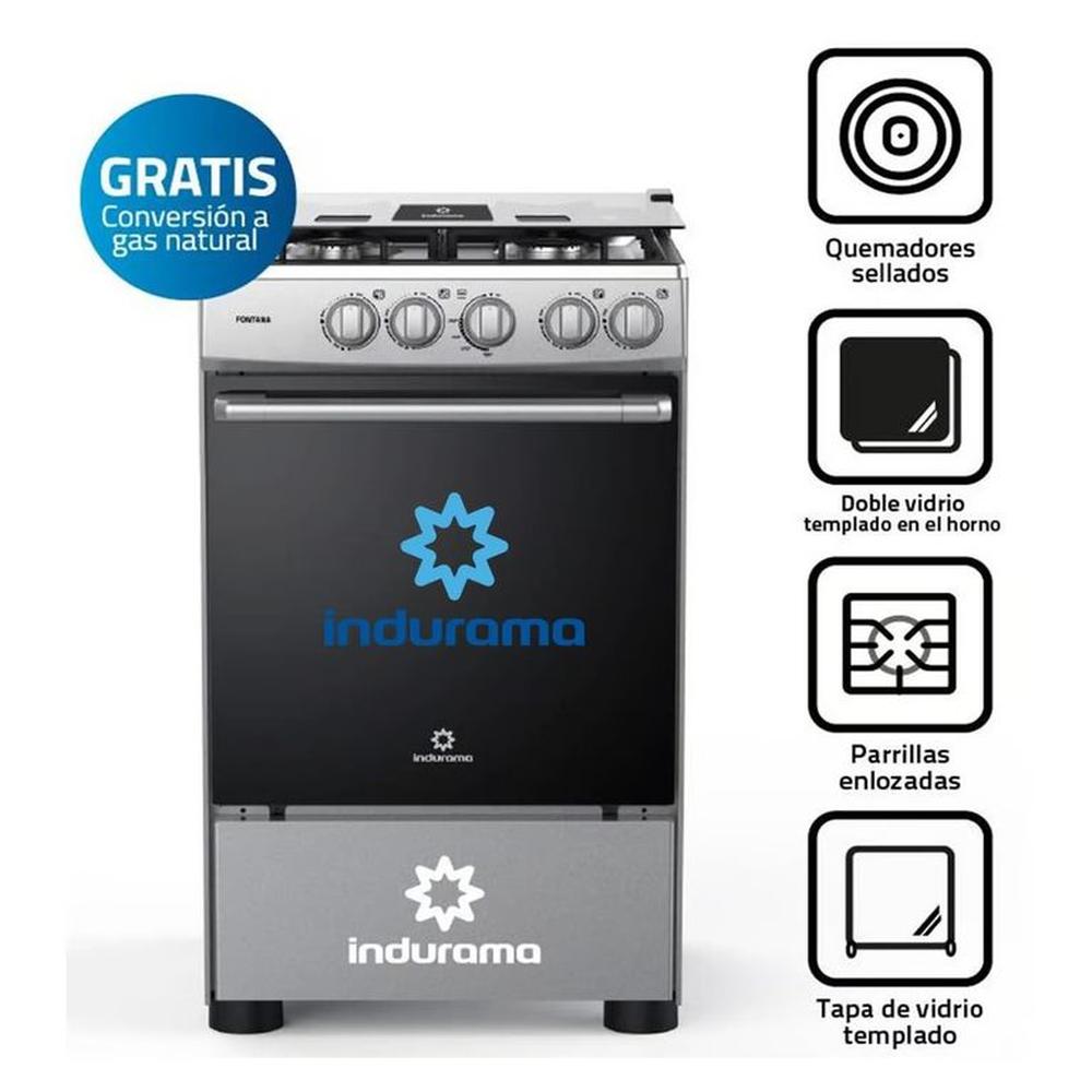 Cocina Indurama de 4 Hornillas Fontana