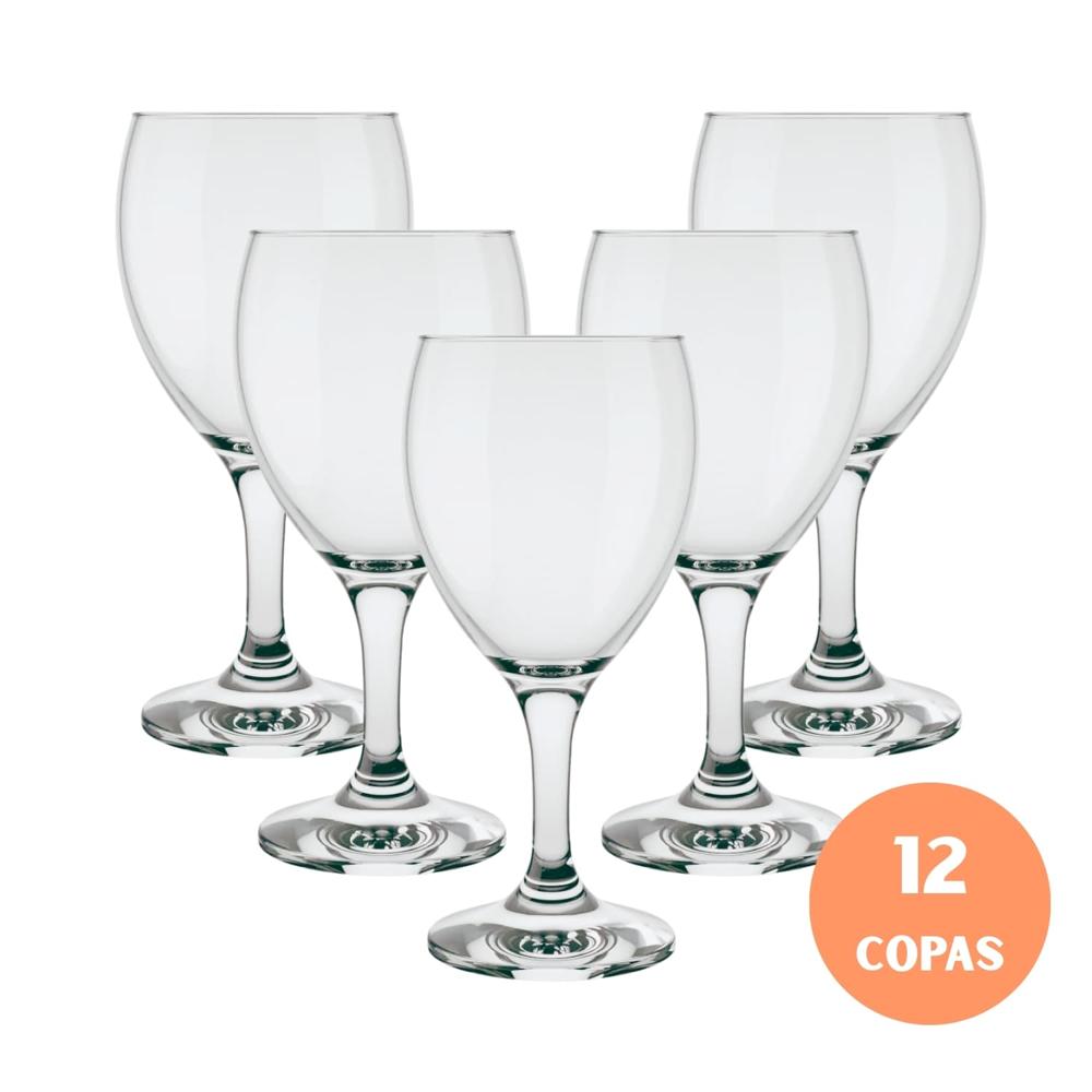Copas Windsor Vino Tinto 250ml Nadir Set x12 Copas Medianas