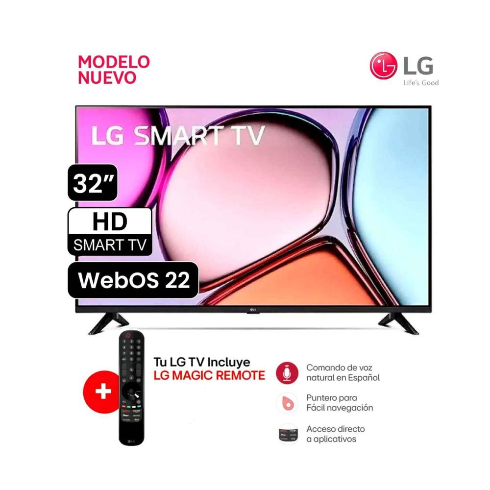 Televisor LG Smart TV 32 HD AI ThinQ + Magic  Control