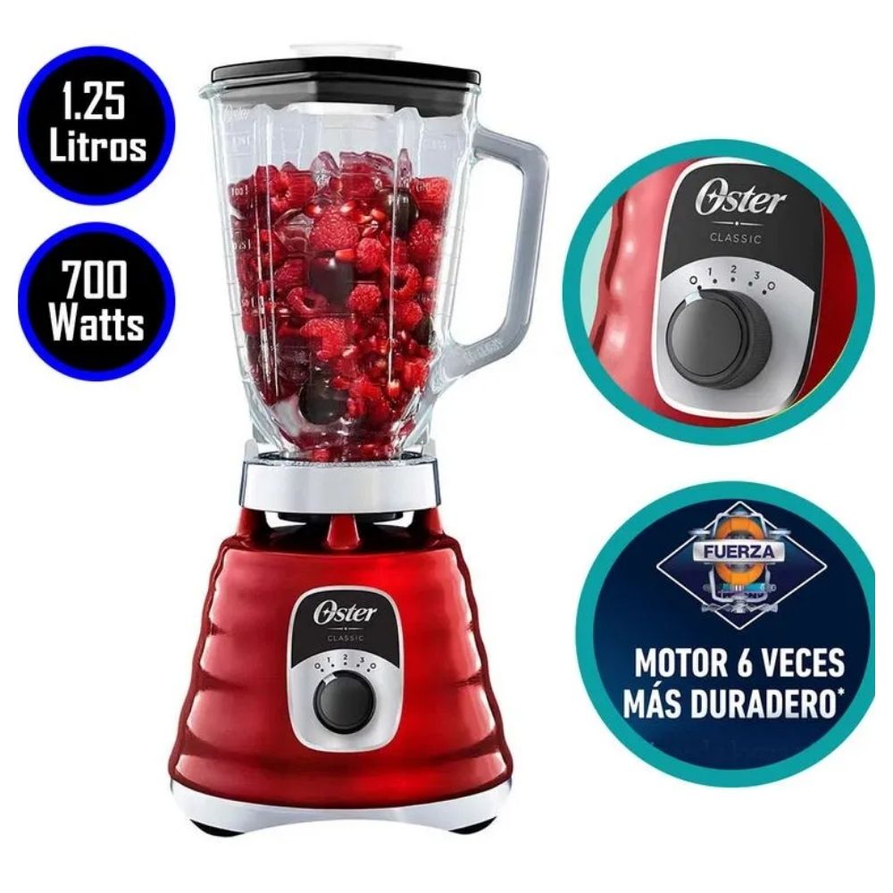 Licuadora Oster 3 velocidades  BLST4126R Roja