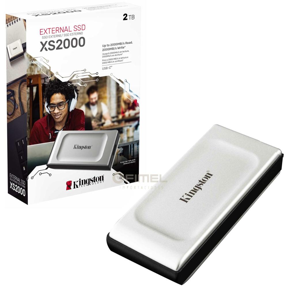 Disco Solido SSD Externo KINGSTON XS2000 2TB Gris Titanio