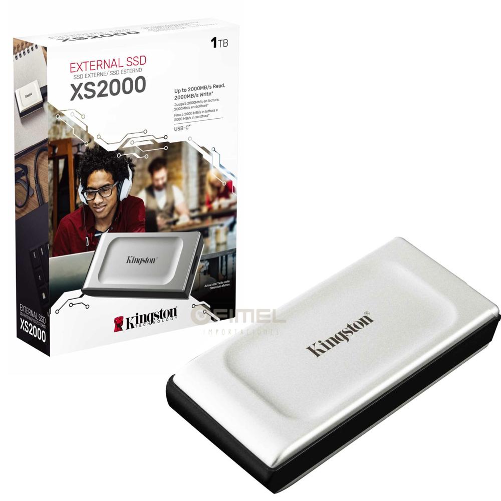 Disco Solido SSD Externo KINGSTON XS2000 1TB Gris Titanio