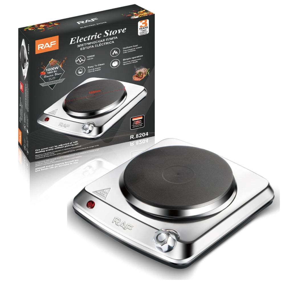 Estufa Eléctrica Raf R.8204 1000w Acero Inoxidable