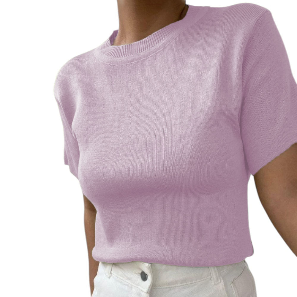 Polo Manga 35 Hilo Mujer Vino 359G-18 Color Rosado
