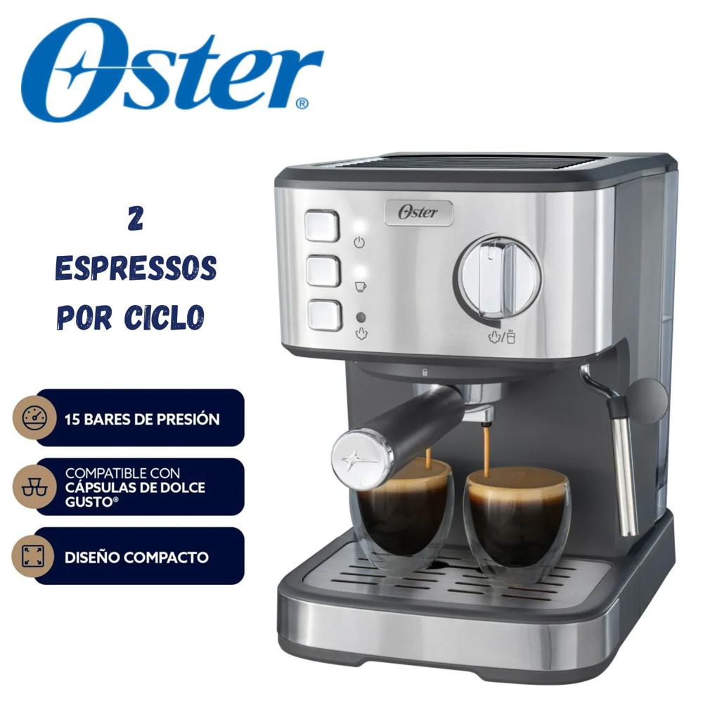Cafetera Oster BVSTEM5502 para 2 Espressos por Ciclo 15 Bar Capuccinos y Lattes