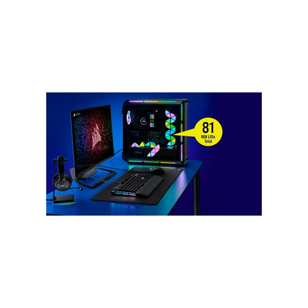 Iluminación inteligente RGB Corsair LC100 - Expansión versátil, colores personalizables y fácil ins