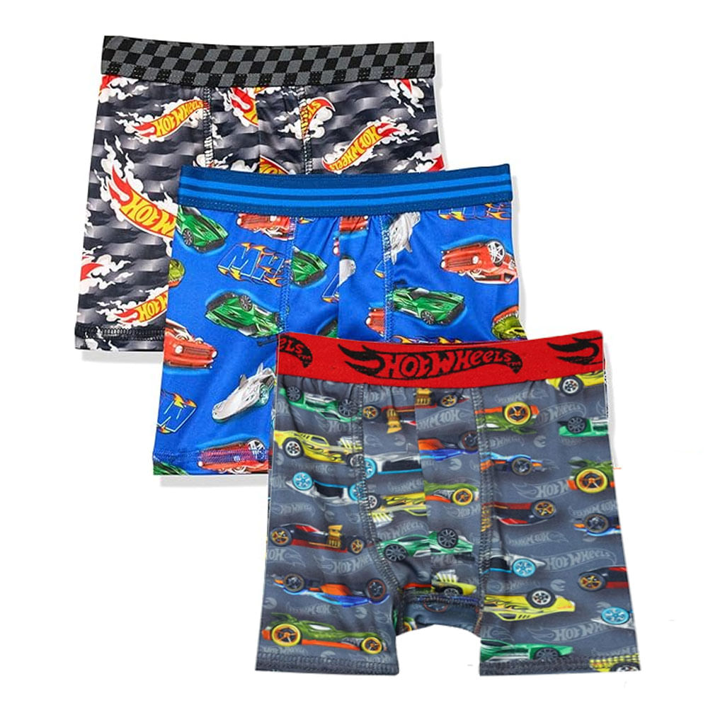Boxers Infantil 3-Pack Hot Wheels Importado US Talla 4