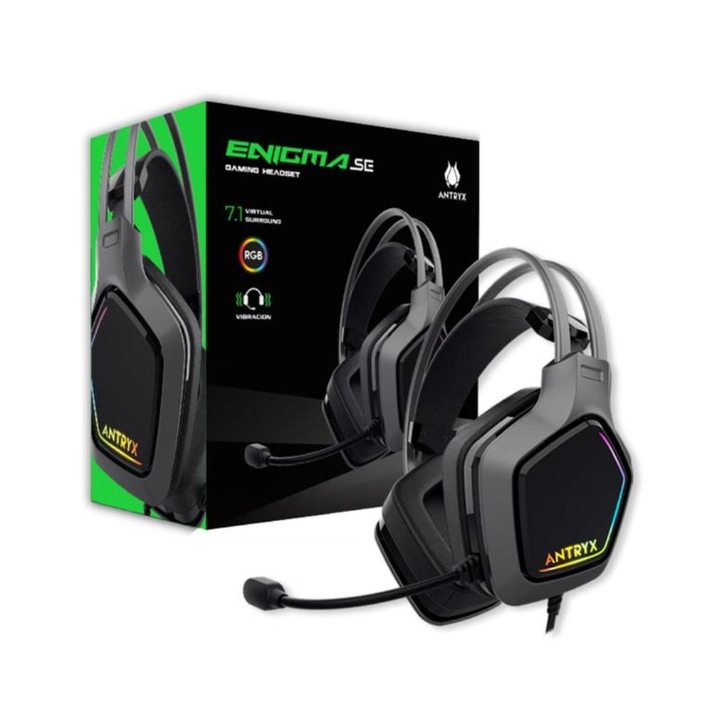 AUDIFONO C/ MICROFONO ANTRYX ENIGMA SE BLACK 7.1 VIBRACION USB