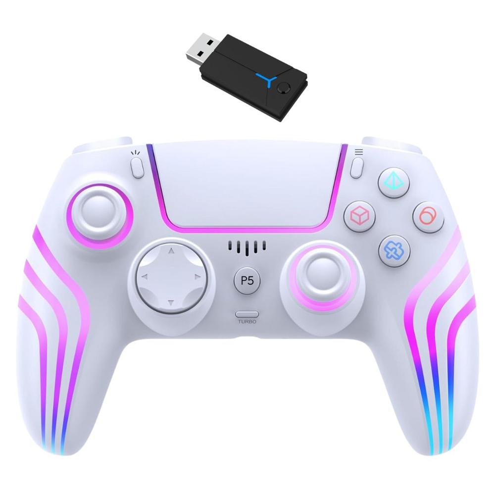 Mando Inalámbrico para PS5 PS4 PC Luz RGB Sensor y Vibración 5003G B