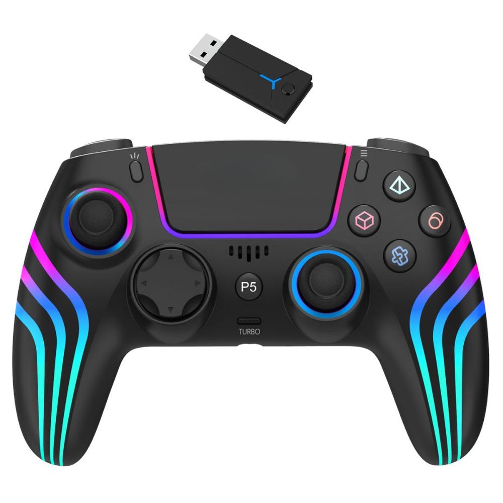 Mando Inalámbrico para PS5 PS4 PC Luz RGB Sensor y Vibración 5003G N