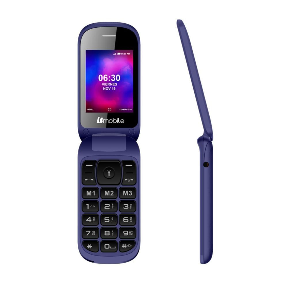Teléfono Celular Bmobile C228 2G 2.4'' Tapa Radio FM - Azul