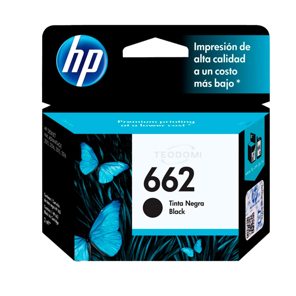 Tinta negra original HP 662 (CZ103AL)