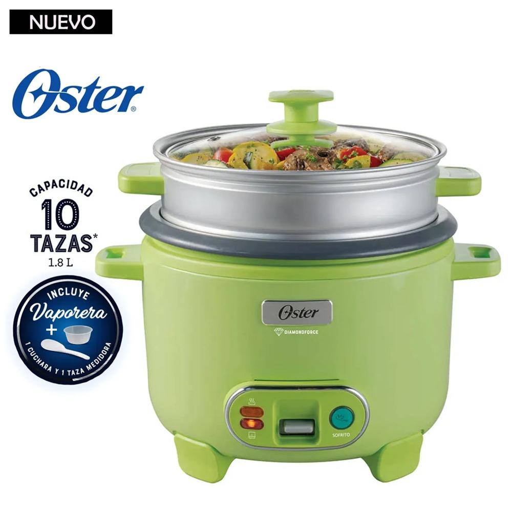 Olla Arrocera Oster 1.8L 3 en 1 Función de Sofrito Vaporera Verde
