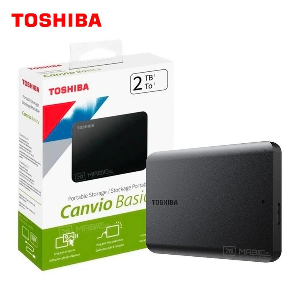 Disco Duro Externo Toshiba Canvio Basics 2TB - Negro Mate - Portátil