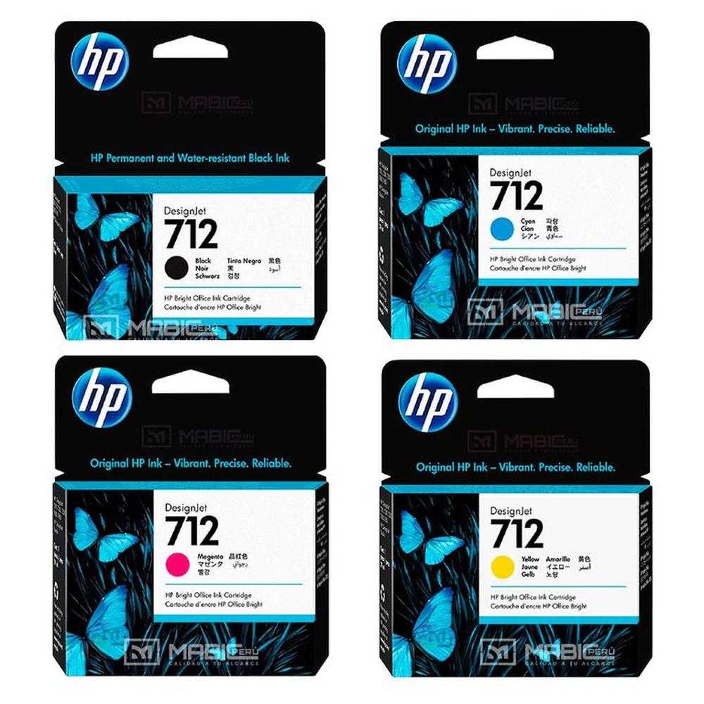 Pack Tinta HP 712 DesignJet T210 T250 T650 Original Pack Tinta HP 712 DesignJet T210 T250 T650 Original